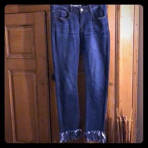 Machine Jeans Frayed Hem Italy Size 29 (7)